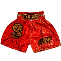 Детские Шорты Тайский Бокс "Thaiboxing" Дракон Красные